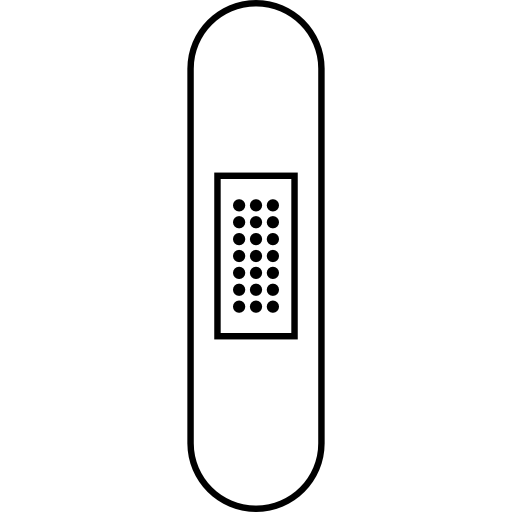 Band aid silhouette in vertical position
